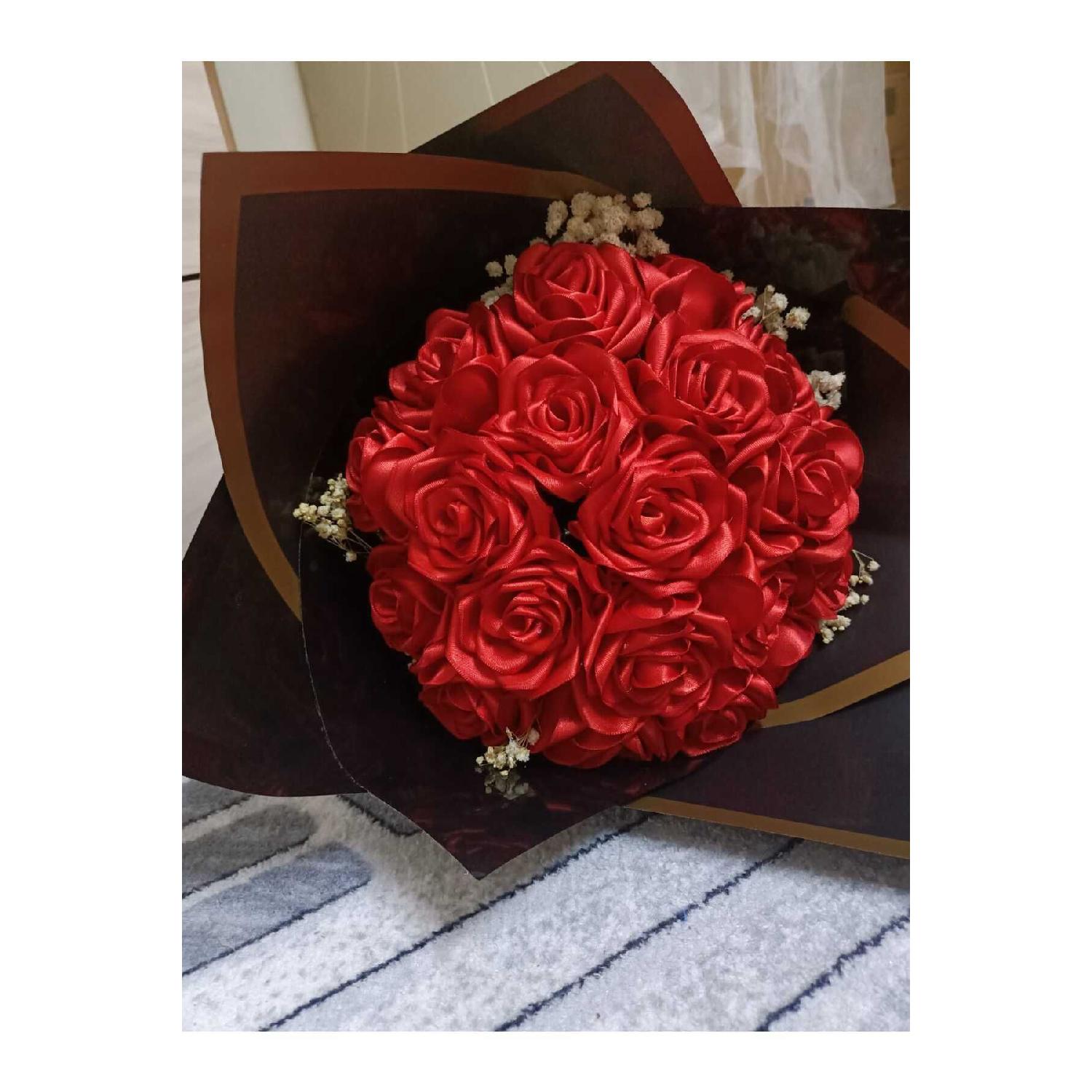 

Red Artificial Rose From Ribbon