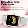 HK82 1.75-inch AMOLED Square Screen NFC Smart Watch Health Monitor Wrist Watch, Silicone Strap