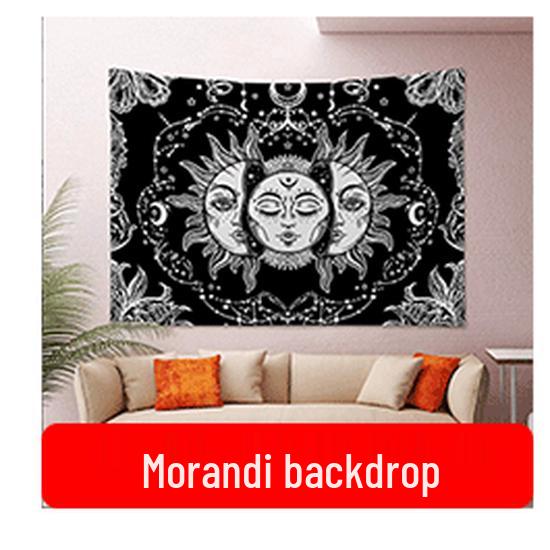 Retro Map Blackout Silk Curtain Divider for Bedroom
