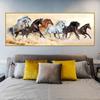 Large Size Runing Horses Group Animal Wall Pictures For Living Room Home Decor Posters HD Canvas Painting Wall Art No Frame