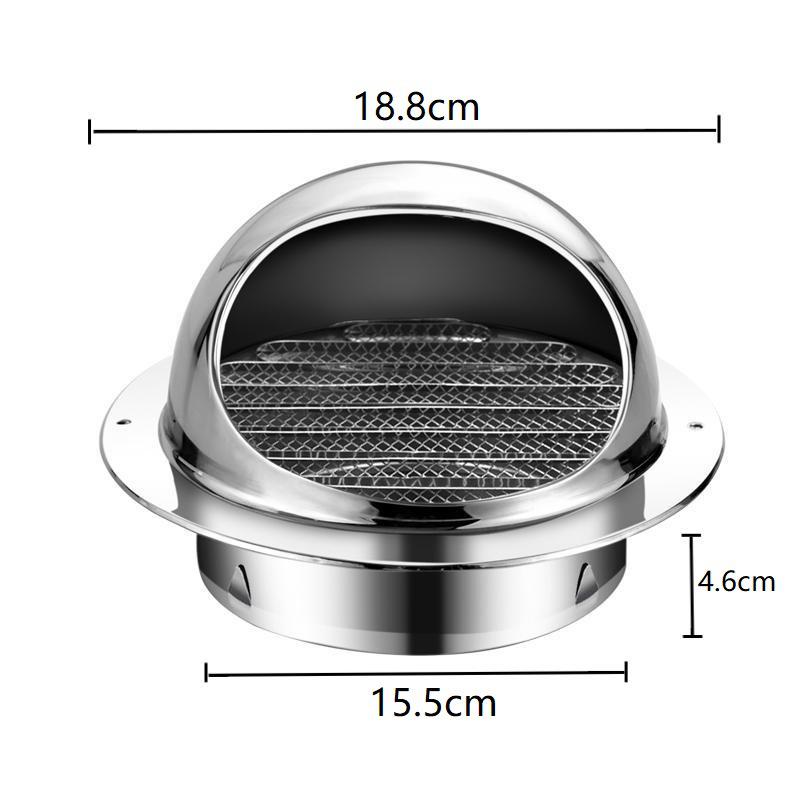 Stainless Steel Exterior Wall Vent Cap: Breathable, Windproof Exhaust Hood for Smoke and Duct Ventilation