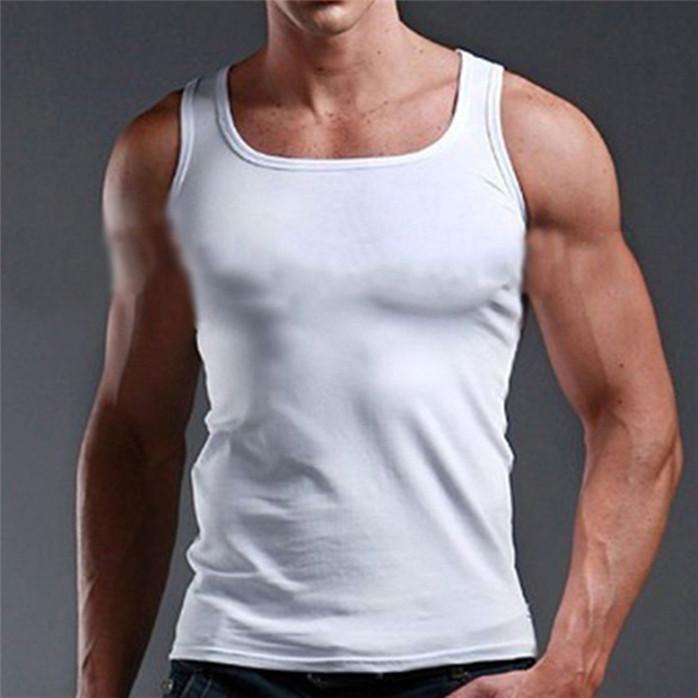 Men's Thin Square Neck Vest Casual Men's Sweatshirt Sports Breathable Vest