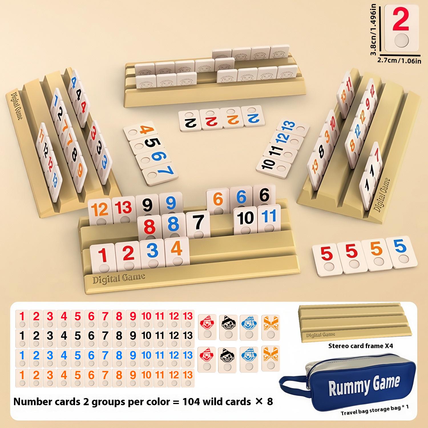 Mahjong Number Card Storage Bag - Family Tabletop Game