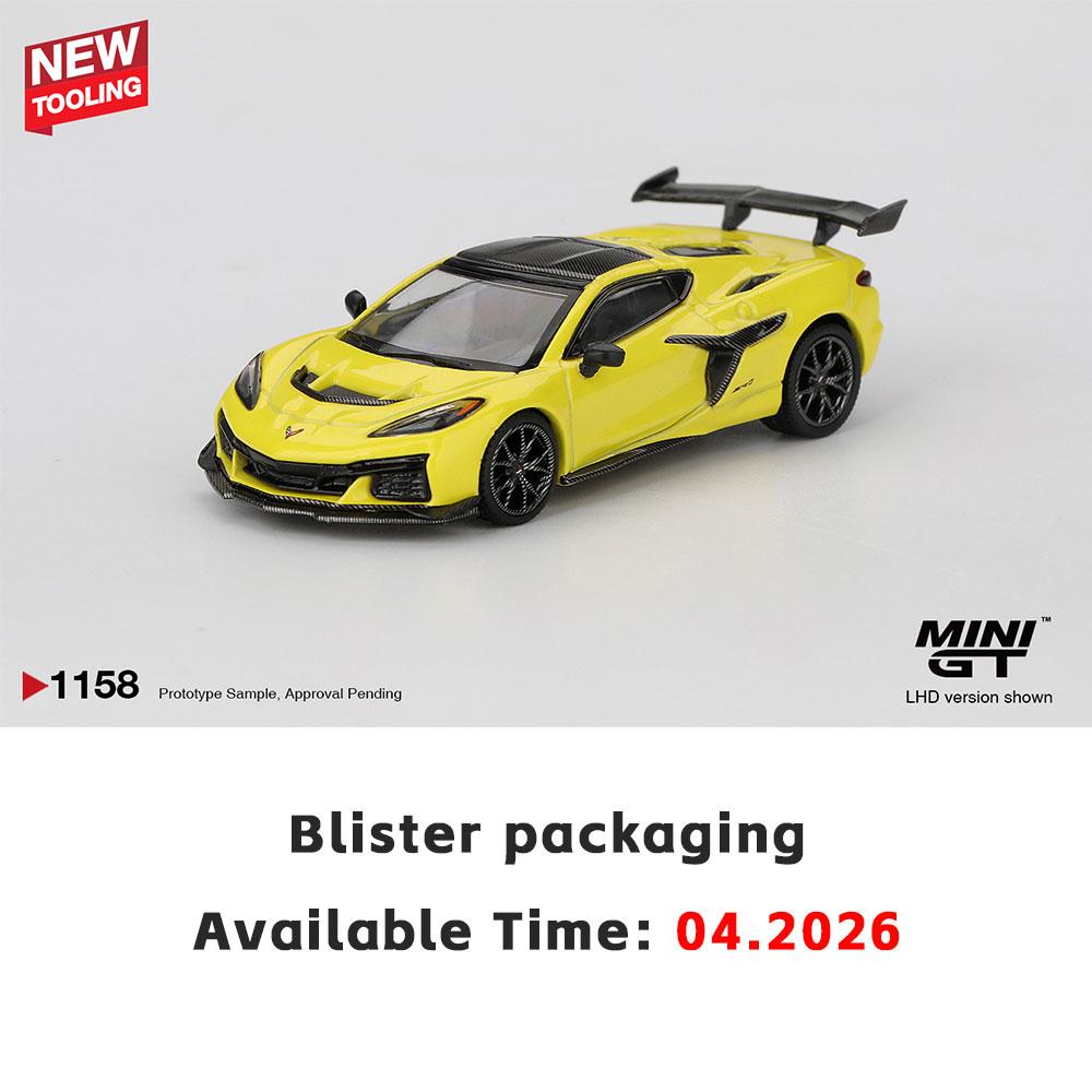 PreSale MINIGT 1/64 Diecast Model Car Chevrolet Corvette ZR1 Accelerate Blister Packaging High Performance Model Collection