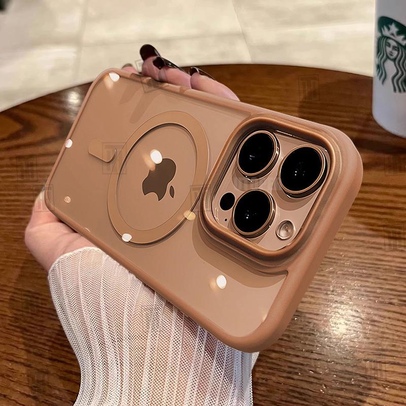 Advanced Acrylic No Yellowing Phone Case For iPhone 16 15 14 13 12 11 Pro Max 16 Plus Transparent Magnetic Magsafe Protect Cover