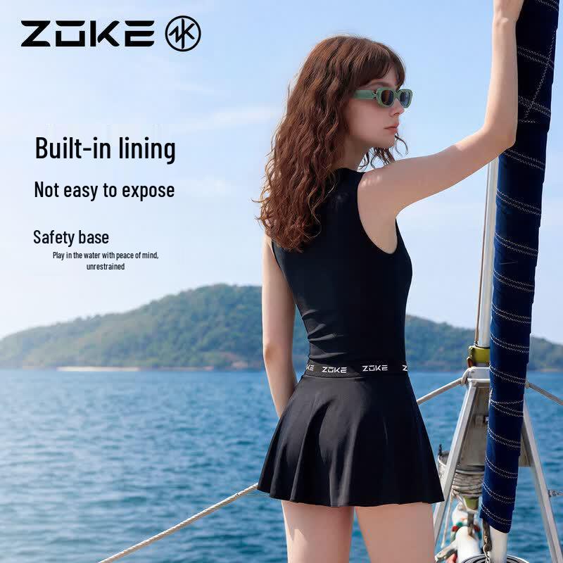 ZOKE Women's One-Piece Skirt Swimsuit