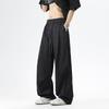 American fashion trendy brand outdoor tooling casual pants men's trend versatile loose wide-leg straight lace-up long pants