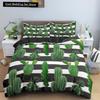 Cactus King Queen Duvet Cover Succulents Bedding Set for Kids Teens Adults Green Botanical Flowers 2/3pcs Polyester Quilt Cover