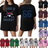 Women's Casual Short Sleeve T-Shirt Letter Print Loose Fit Crew Neck Lightweight Soft Fabric Comfortable Daily Wear Top