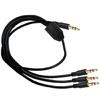 Convenient 3.5mm Audio Splitter Cable Male Male Extension for Speaker Projector