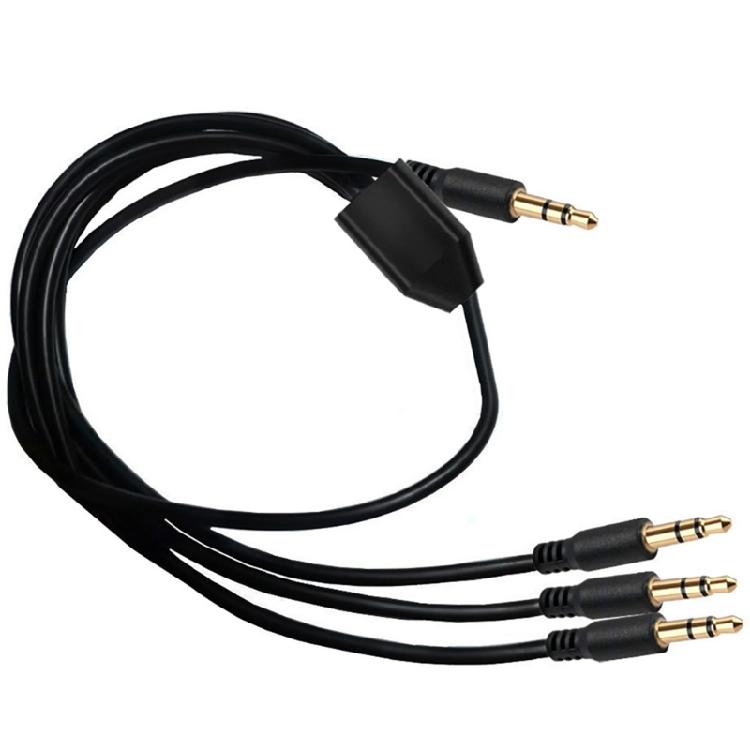 Convenient 3.5mm Audio Splitter Cable Male Male Extension for Speaker Projector