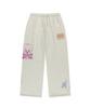Mattengkim Sketch Graffiti Waffle Pants In Light Beige