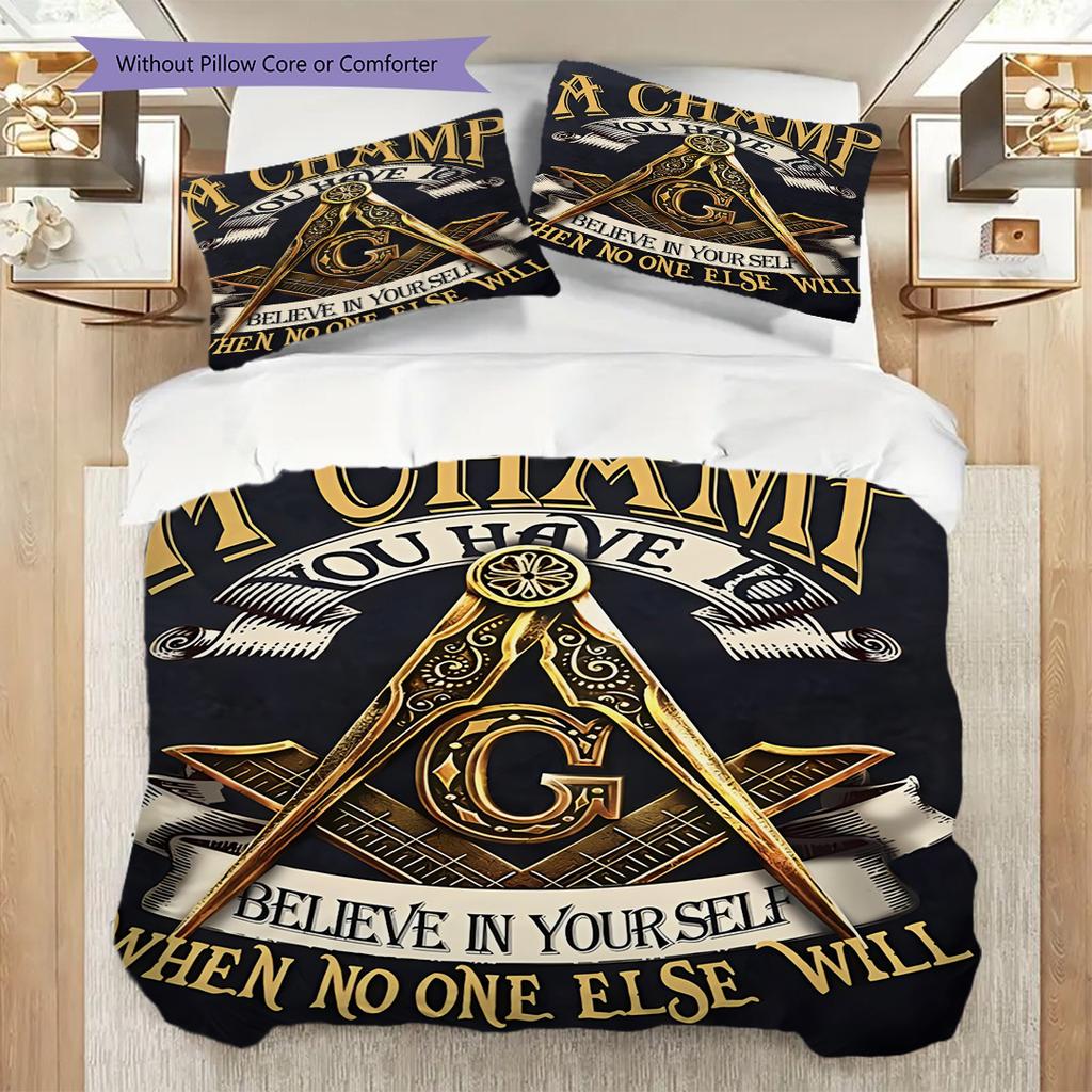 Eye Providence Masonic Symbol Bedding 1 Duvet Cover 2 Pillowcase Without Core Christmas Birthday Gift Duvet Cover And Pillowcase Bedding Set