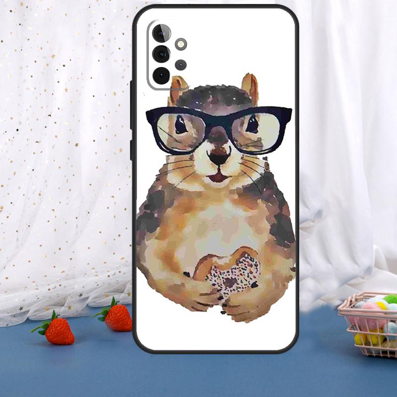 Cartoon Animal Squirrel For Samsung Galaxy A55 A35 A05 A52 A32 A22 A54 A14 A16 A26 A36 A56 A06 A15 A53 A33 A13 Case