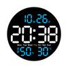 Minimalist Multifunctional Wall Clock with Silent Operation, Temperature & Humidity Display 5501