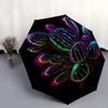 1pc Neon Cactus Artwork Umbrella with Plastic Handle,Suitable for All Seasons UmbrellaPT479