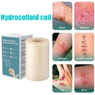 Hydrocolloid Roll For Wound Care Hydrocolloid Patch Bandages With Self-Adhesive Bed Sore Bandages Highly Absorbent For Burn