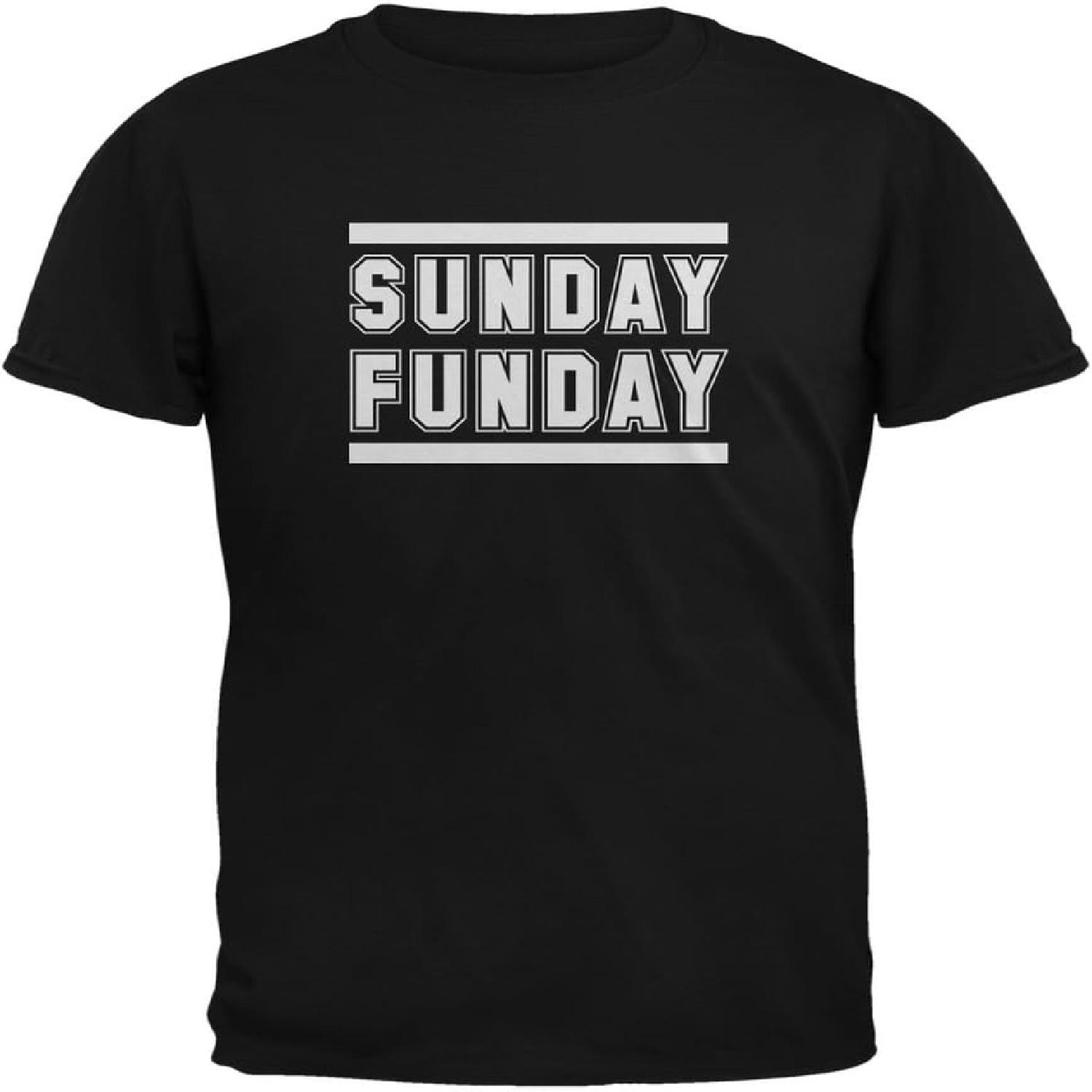 Sunday Funday Black Adult T-Shirt S