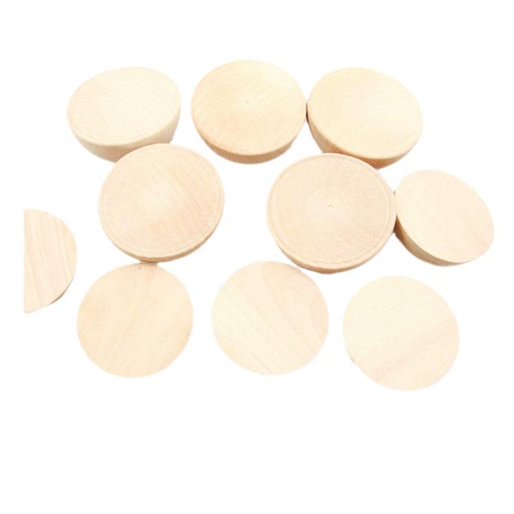 0.6-9cm Beech Wood Half Sphere Beads for DIY Projects