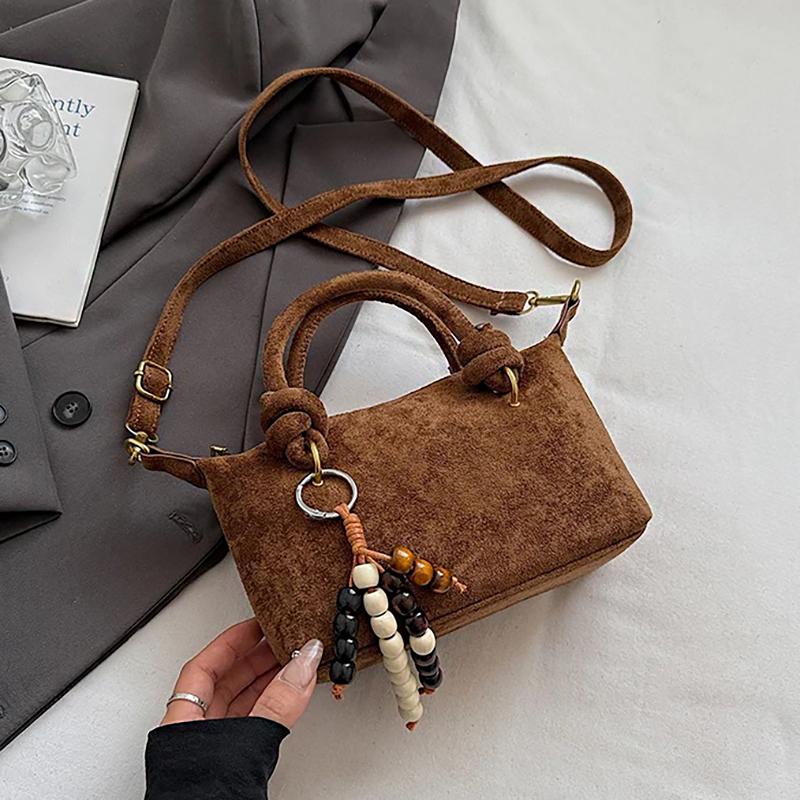 Women Small Suede Crossbody Bag 2026 New New Retro Short Handle Shoulder Bag Luxury Designer Handbags and Purses