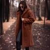Long Plush Fleece Coat for Women, Soft Warm Winter Outerwear, Multiple Colors Available