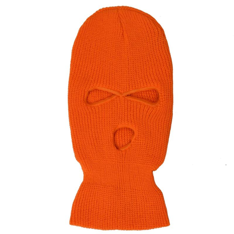 2025 New Fashion 3-Hole Knitted Full Face Cover Ski Mask Winter Balaclava Warm Knit Full Face Mask For Outdoor Sports