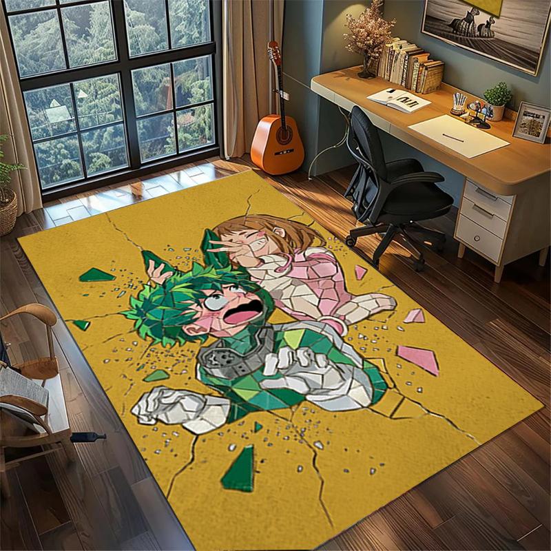 Non Slip Washable My Hero Academia Floor Mat Large Area Rug Bedroom Gamer Room Decor