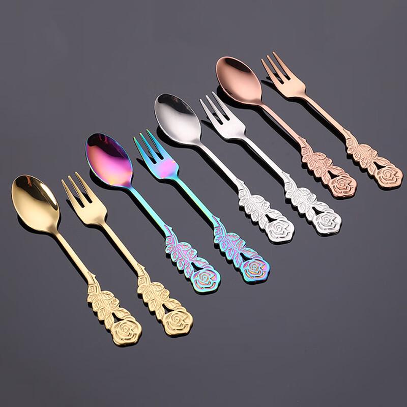 Rose Flower Stainless Steel Cutlery Set