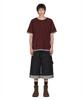 IDWS Layered Henley Neck T-Shirt Burgundy