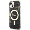 Etui do iPhone 14 Plus Guess Golden Marble MagSafe Czarne