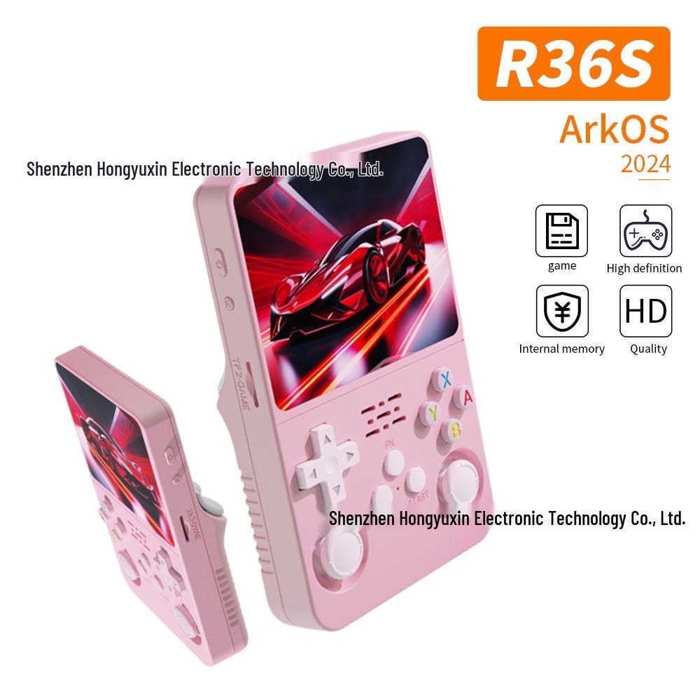 R36S Tragbare Retro-Spielkonsole - Handheld Duales System für PSP, GBA, Arcade-Spiele.