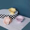 Ceramic Pet High Foot Bowl Cute Pet Drinking Feeder Anti Knock Cat Bowl  Neck Protection