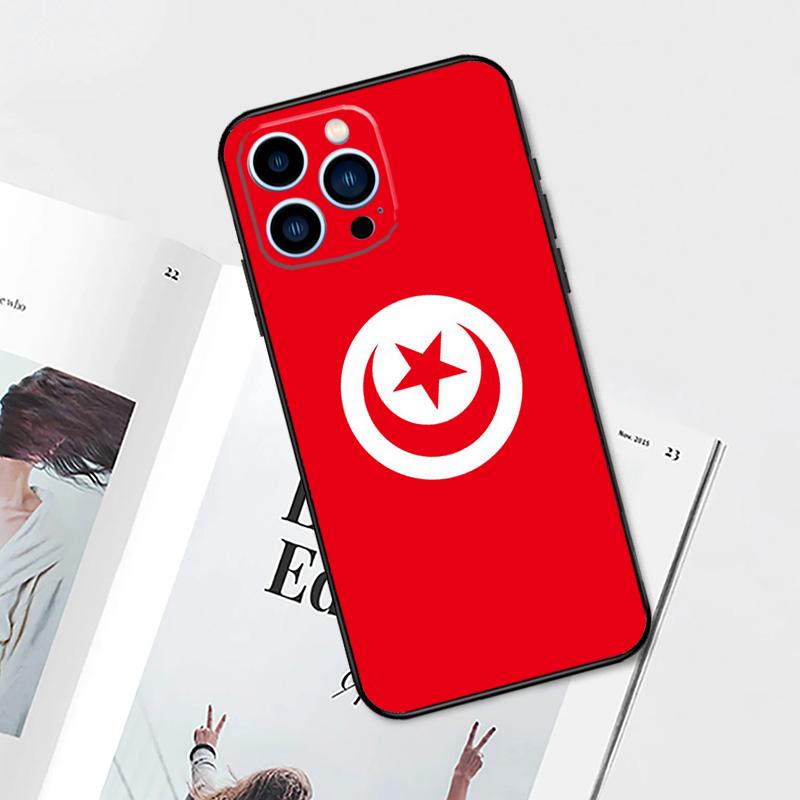 Tunisia Flag Map Case For iPhone 15 16 14 13 12 11 Pro Max Mini Cover X XR XS 8 7 14 15 16 Plus Accessories