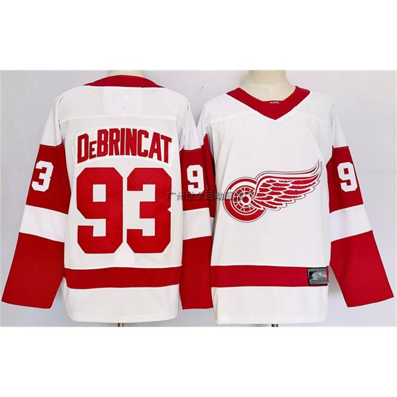 Mens Retro Ice Hockey Jersey Custom Number 71 88 Larkin DeBrincat Datsyuk Cotton Blend Practice Uniform