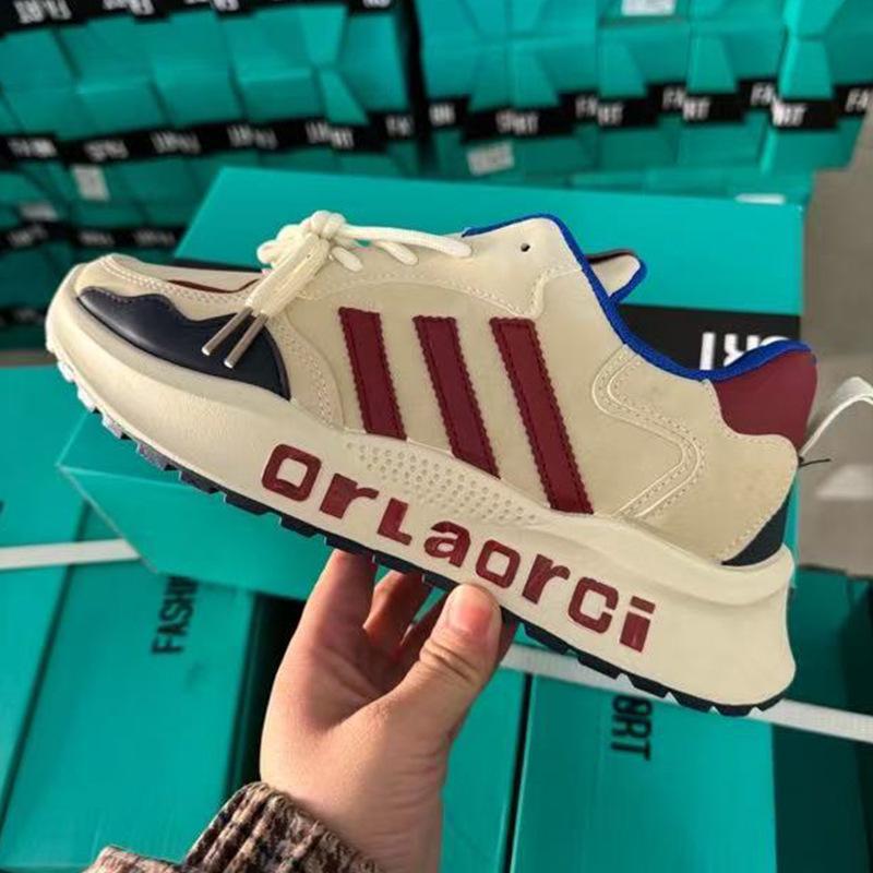 

Мужская обувь, новая удобная текстура, повседневная спортивная обувь для пап, модная брендовая легкая модная трехцветная спортивная обувь по желанию 39