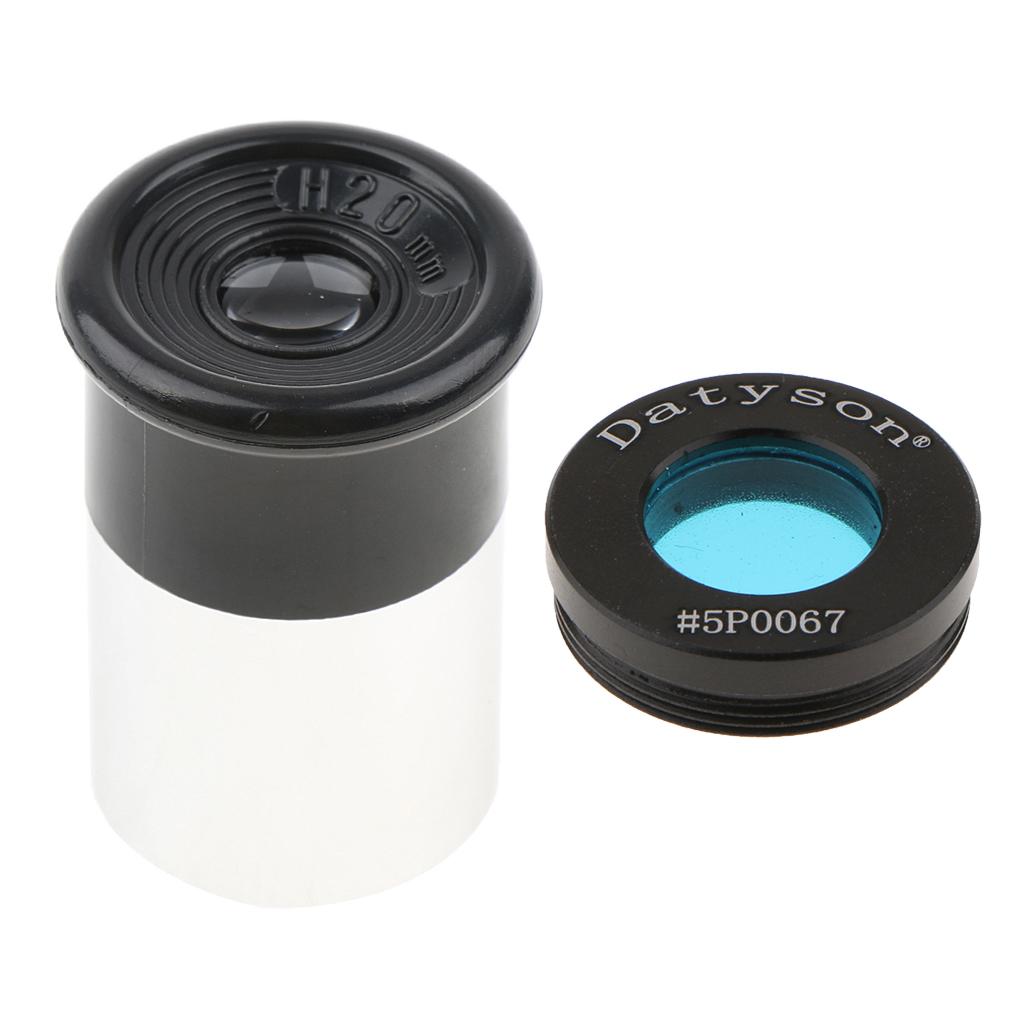 Telescope Eyepiece H20mm Length 0.965"/24.5mm + Astronomy Filter #80A