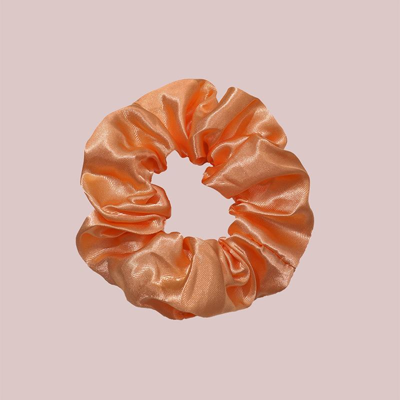 8Pcs  Satin Fabric Sausage Loop Hair Rings Set Solid Colour Fabric Loop Hair Rope Hair Scrunchies Scrunchy Black Coffee