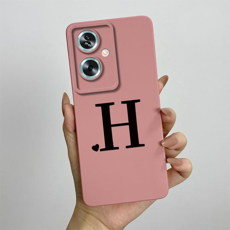 For Oppo A79 Case OPPO A79 5G Phone Case Oppo A79 Cover OPPO CPH2553 Cute Initial Letters Square Silicone Shockproof Back Cover