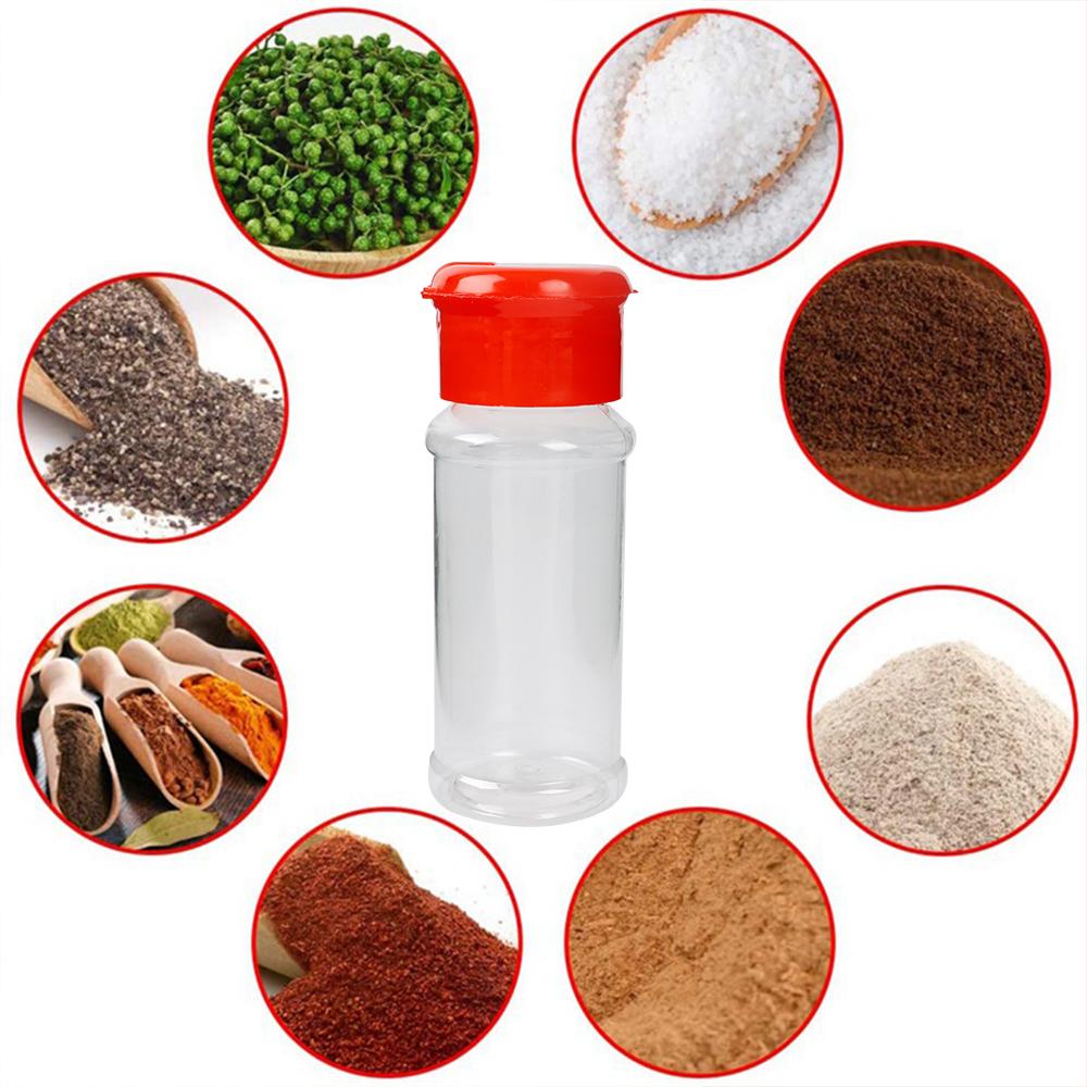 100ML Clear Seasoning Jars Salt Pepper Shaker Bottles Spices Storage Jar Condiment Boxes Kitchen Seasoning Dispenser Container