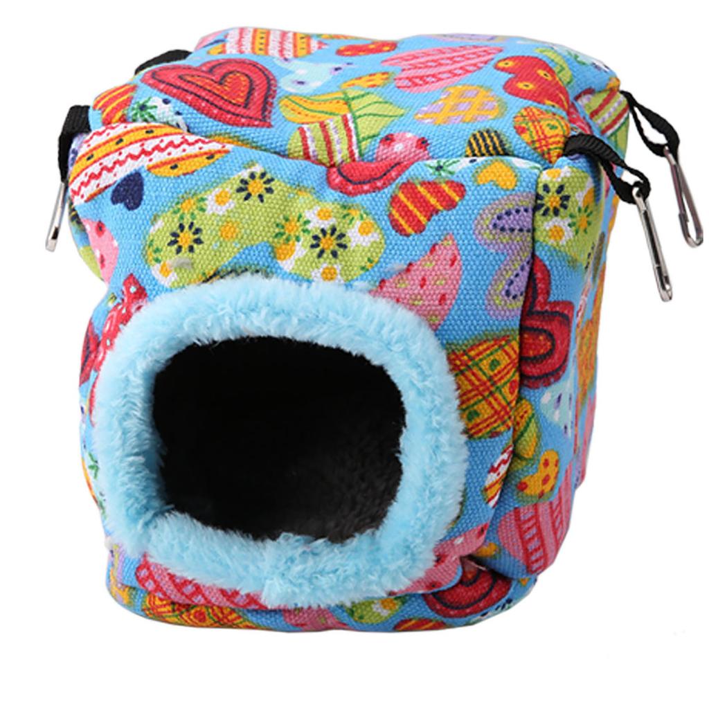 Warm Plush Bird Hanging Cave Hammock Hanging Winter Birds Cage (L Owl)