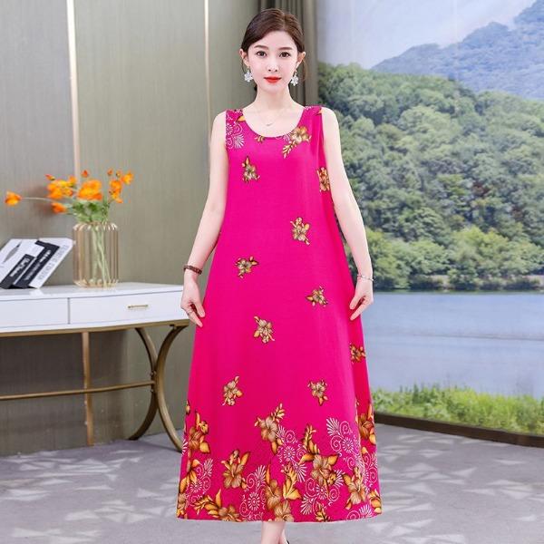 Stijlvolle en comfortabele spaghettibandjes katoenen jurk met bloemenprint voor dames in de zomer