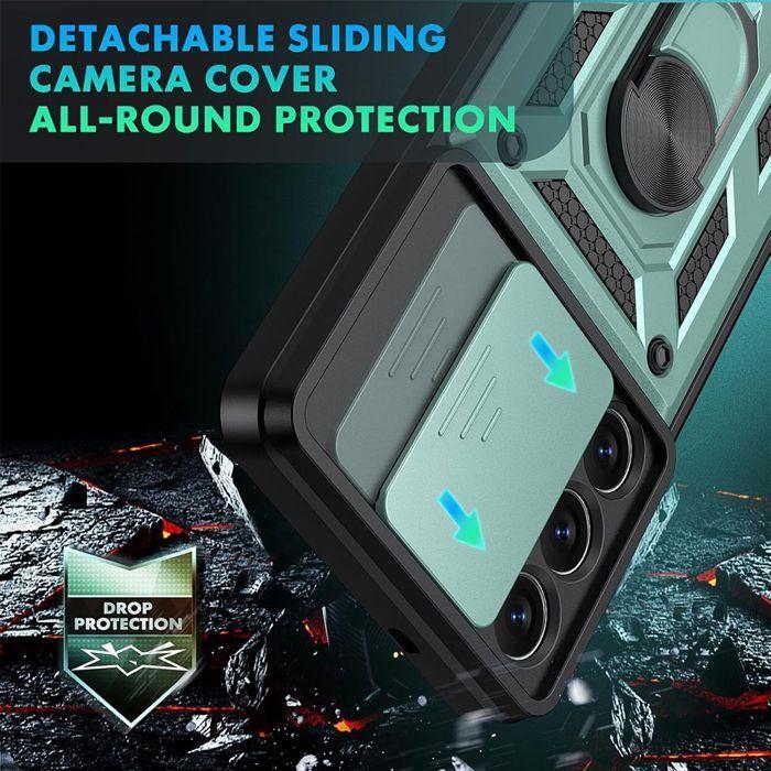 Coque pour Samsung Galaxy S26 Ultra, Protection Robuste Renforcée avec Cache Caméra - Vert