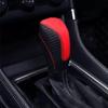 Genuine Leather Car Shift Knobs Cover for Subaru Crosstrek XV Forester 2018-2023/Impreza 2017-2023 Interior Accessories Protective Cover(Carbon Fibre