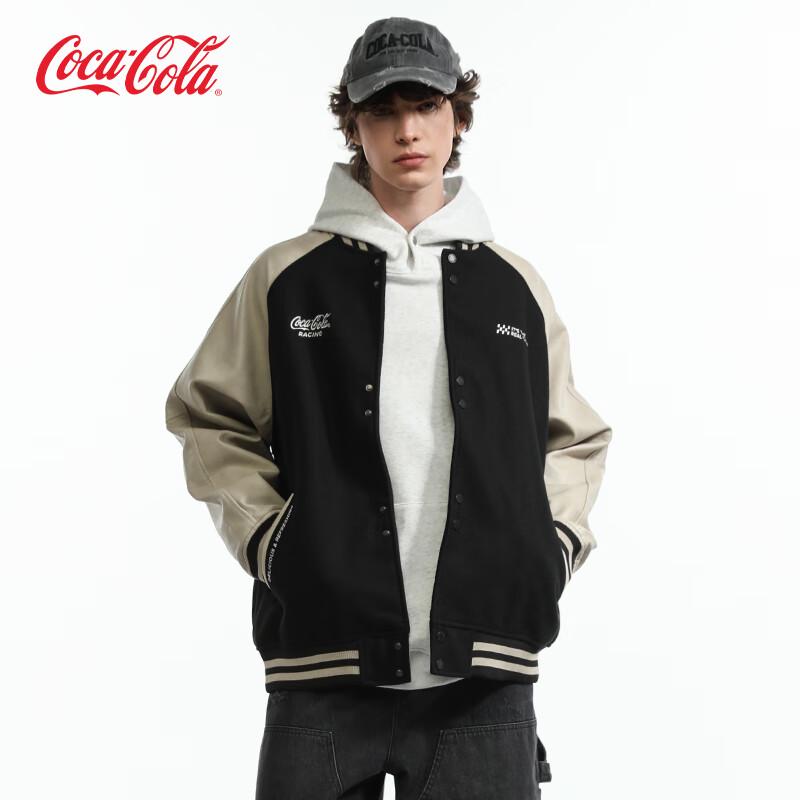 

Американская бейсбольная куртка из искусственной ПУ кожи с вышивкой Coca-Cola XL