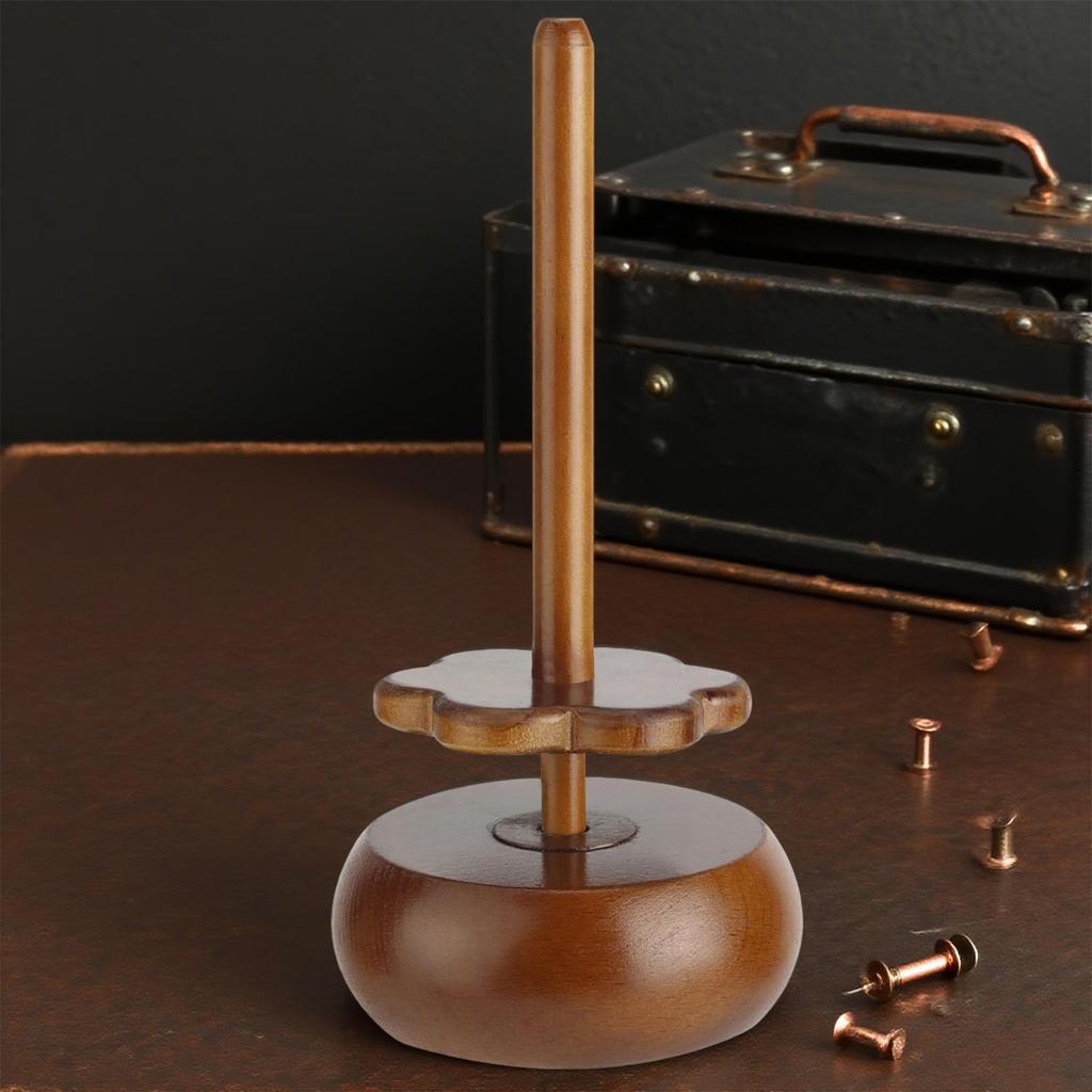 Yarn Holder Wooden Magnetic Yarn Storage Winder For Knitting Heavy-Duty Crocheting Organizer Stand For Christmas Mother's Day