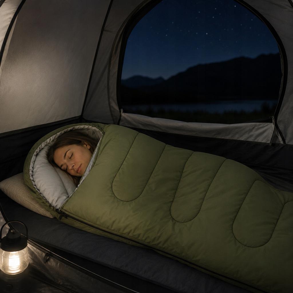 [PACZB] Lightweight camping sleeping bag for a tent, Mummy, 210x75cm, D1170