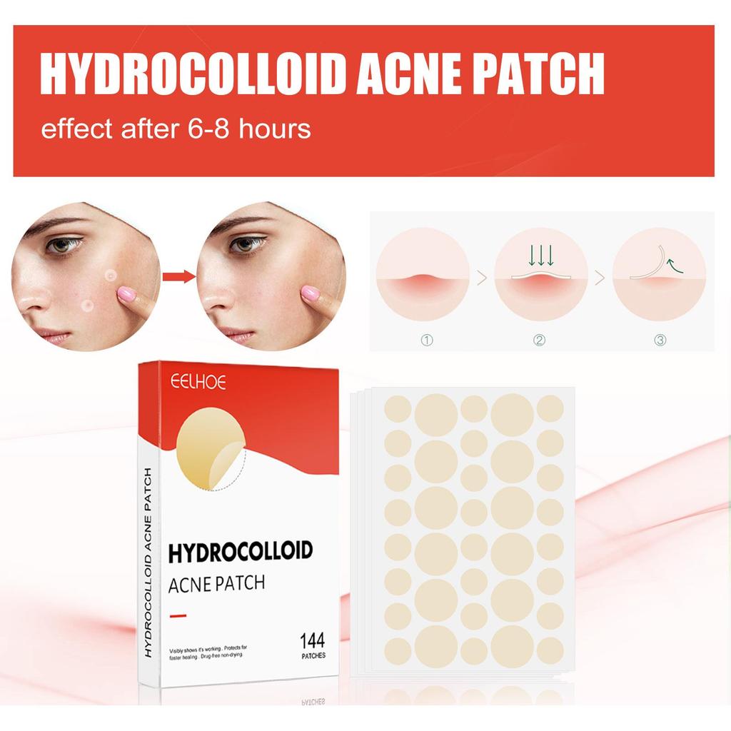 EELHOE Invisible Hydrocolloid Pimple Patch for Acne and Blemish Removal - Waterproof & Breathable Facial Care