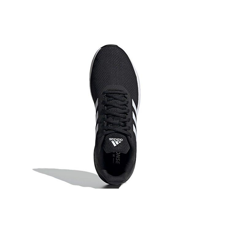 Adidas Response Fabric Cushioning Slip Resistant Cushioning Slip Resistant Low top Running Shoes Men's Black White FX3625