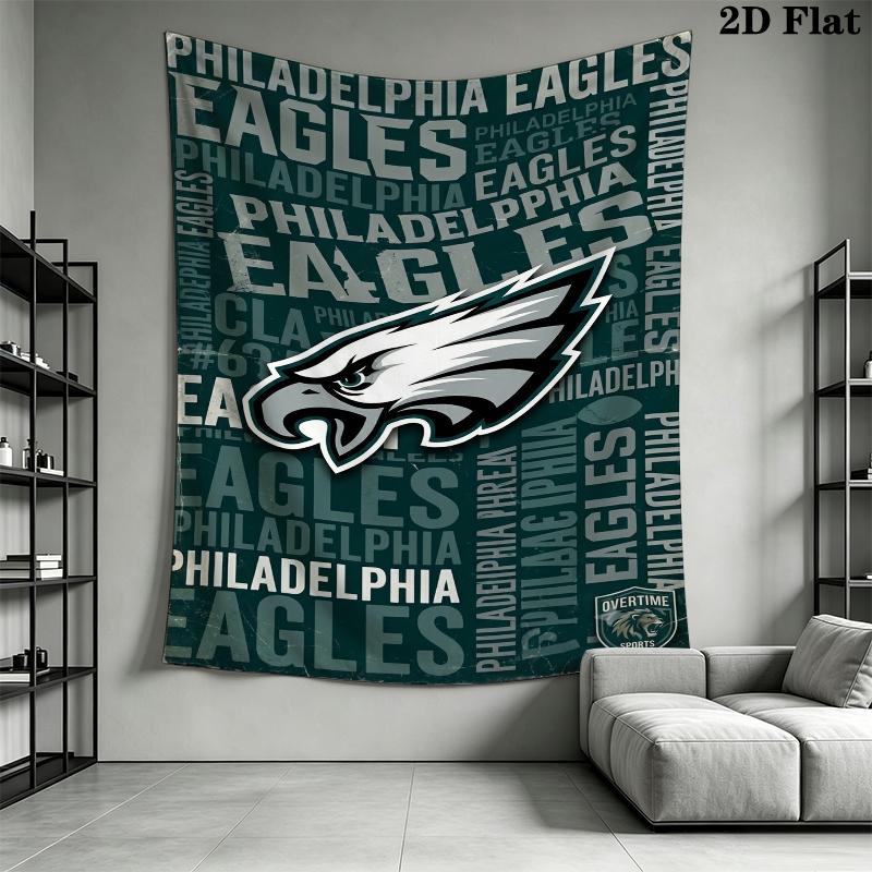 Philadelphia Eagles Wandteppich Ästhetisches Wandbehang Gedruckter Stoffdecke Dekorative Wandteppiche für Schlafzimmer Wohnzimmer Heimdekoration
