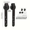 1Set Carbon steel silent sliding barn door hardware kit, suitable for carbon steel tracks in barns, TV cabinets, and wardrobes